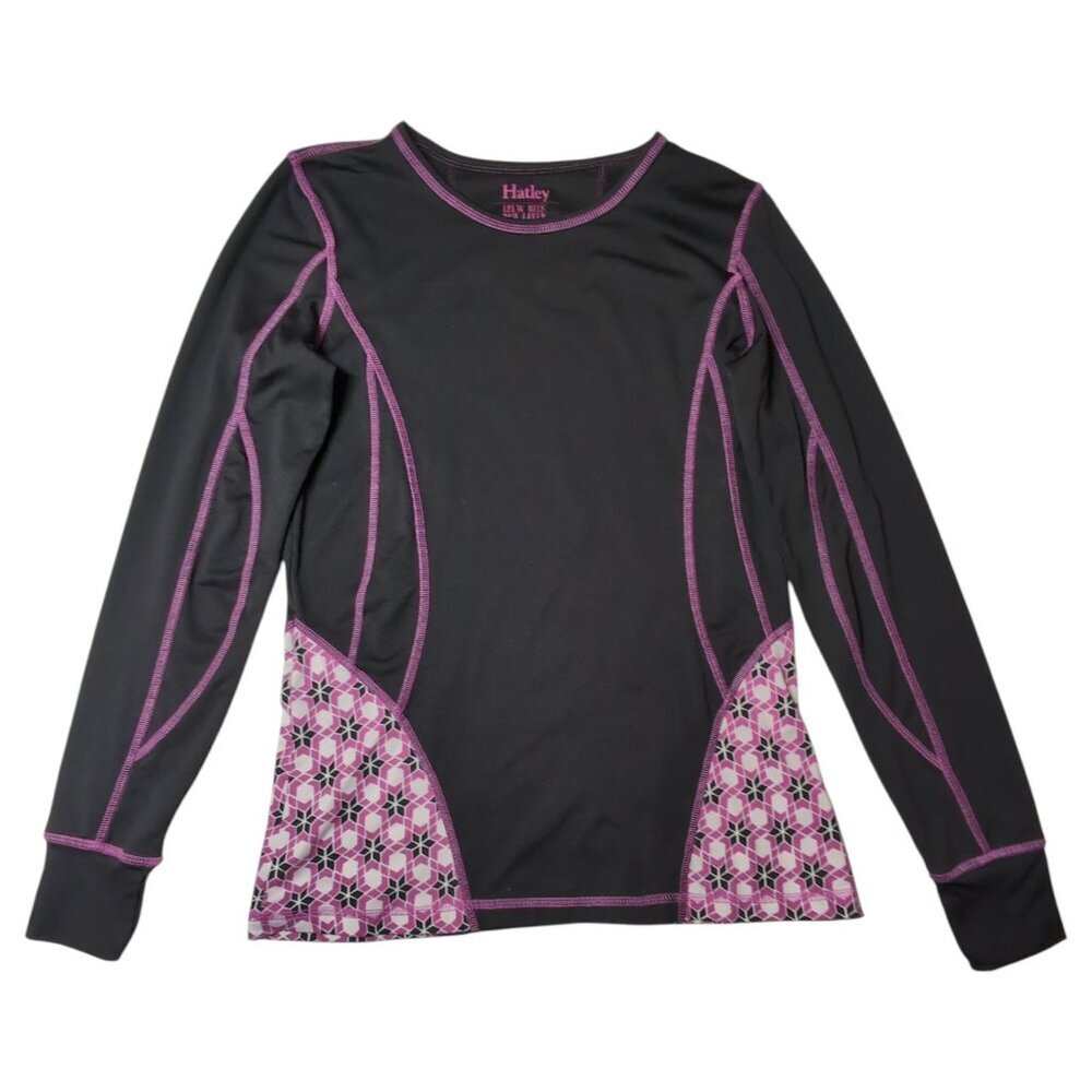 Hatley Base Layer Womens Medium‎ Crew Outdoor Active Hiking Skiing Geometric